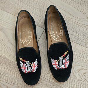 STUBBS & WOOTTON WOMENS SHOES  FITS LIKE A CANADIAN  SIZE   7 1/2   BLACK VELVET